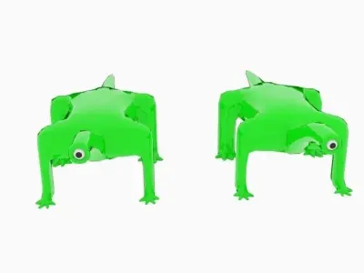 Oneye Long Neck Alien Low-poly 3D model