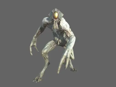 Alien Light Soldier 1 Low-poly 3D model