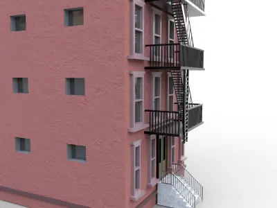 NYC Building 3 - PBR Low-poly 3D model