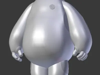 baymax big hero Low-poly 3D model