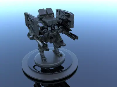 Cyborg Prototype Mecha Robot SciFi 3D model