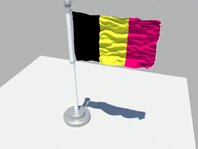 Belgium Flag 3D model