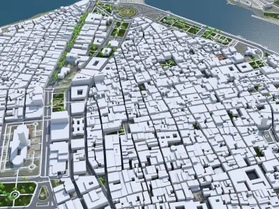 Havana Cuba 30km Low-poly 3D model