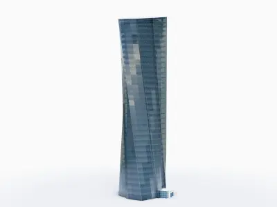 Al bidda tower -Qatar doha Low-poly 3D model