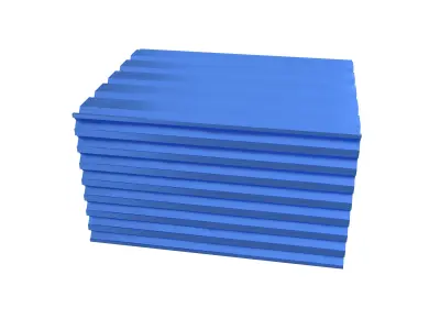Pile Of Profiled Sheet v1 003 Low-poly 3D model
