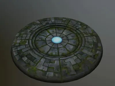 ancient portal Low-poly 3D model