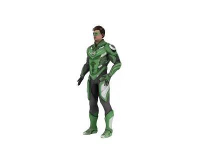 Green lantern Low-poly 3D model