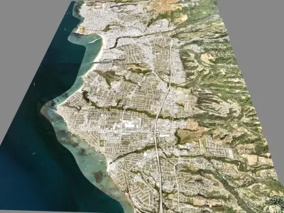 Cityscape  Santa Cruz California USA 3D model