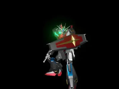 TheMechaNoid 1 gundam with lights 3D model