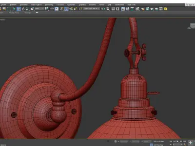 FITTER SINGLE SWING ARM SCONCE Low-poly 3D model