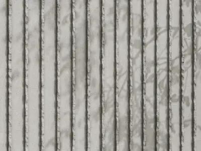 Ribbed concrete wall with wood stamp - Seamless Texture