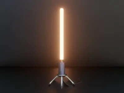Scifi Standing light  - Game Ready PBR 3D Model Low-poly 3D model