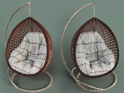 Cocoon hanging chair Low-poly 3D model