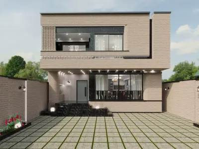 Modern Villa with Full Interior  Exterior   3D model