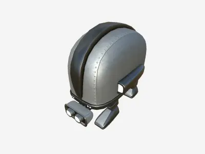 Turtleback Robot J07 Steel - SciFi Character Design Low-poly 3D model