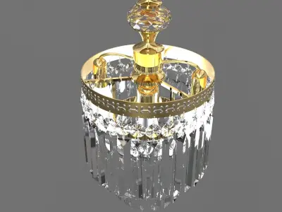 crystal chandelier 3D model 4