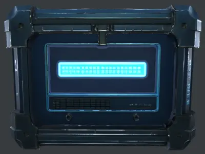 Sci-Fi Supply Crate - PBR Game-Ready LOD  GLTF  Omniverse-Ready Low-poly 3D model