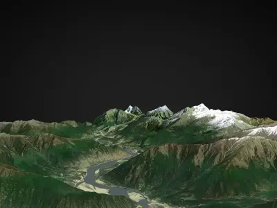 Yarlung Zangbo Grand Canyon 3D model