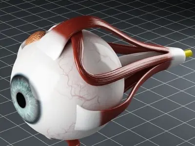 Anatomy eye 3D model
