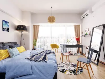 Hotel bedroom interior design 3D model