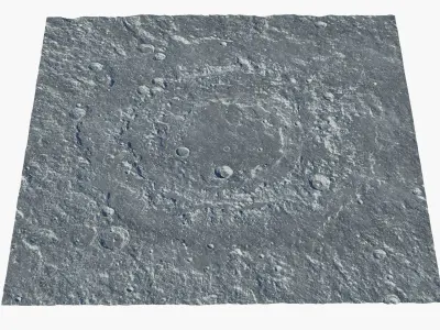 Moon crater PBR 3D model