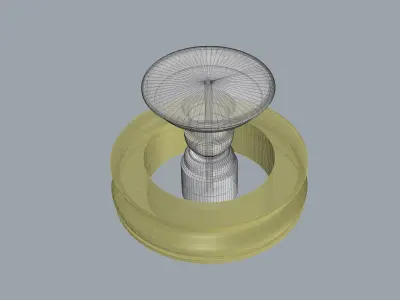 fountain for outdoor backyard decoration house exterior  Low-poly 3D model