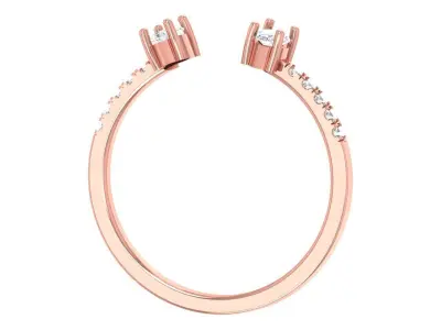 Open End Light Weight Band Marquise Stone Ring 3D print model