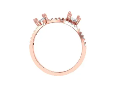 Solitaire Women Light Weight Oval Stone Band Ring 3D print model purchase