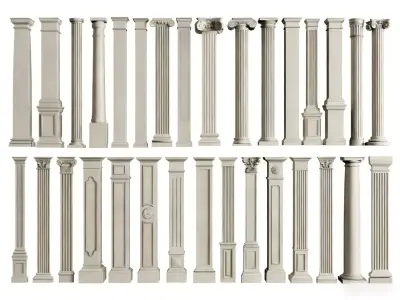  European-style Roman column 3D model