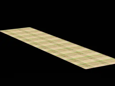 Rectangular Tablecloth Low-poly 3D model