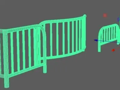 STREET FENCE MODEL 3D model
