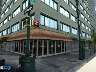 NYC Block 4 Unity Low-poly 3D model