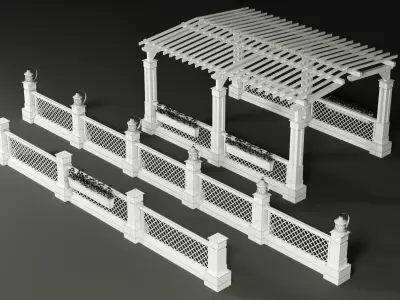 Garden pergola 3D model
