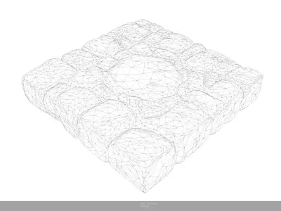 Terracotta Brick Path Game Ready - AI Low-poly 3D model