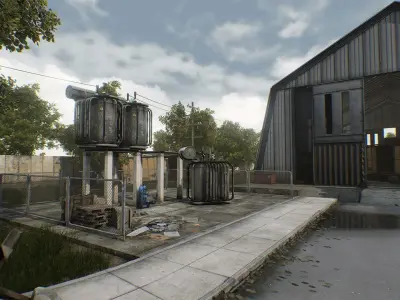 Industrial Area Hangar 3D model