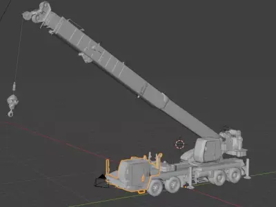 Construction Crane HighQuality 3D Model PBR Optimized  Realistic Low-poly 3D model