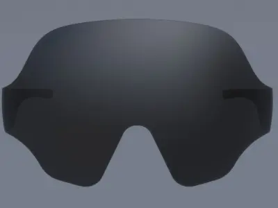 Fashion sci fi sun glasses mask 3D model