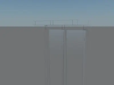 window low poly model wooden door with glass Free low-poly 3D model