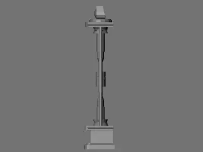 Futuristic Tower Low-poly 3D model