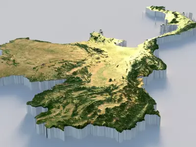 Thailand Terrain Country 3D model