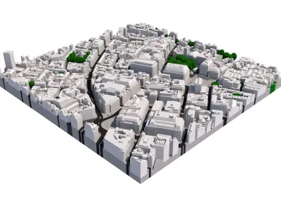 London city tile Level 2 block TQ2980 North East 3D model