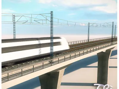 RAILWAY VIADUCT SECTION 3D model