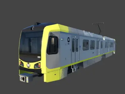 Light Rail Train Kinki Sharyo P3010 Free low-poly 3D model