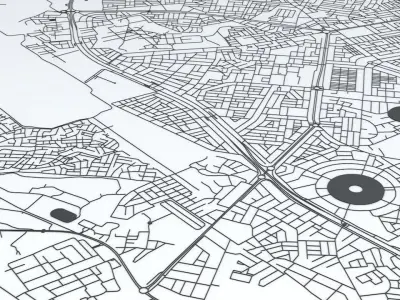 Dakar Road Network and Streets 3D model