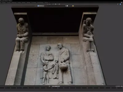 Germania - Nazi wartime architecture relief 3D model