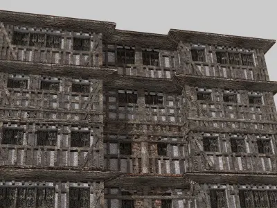 Medieval Fantasy House  Low-poly 3D model