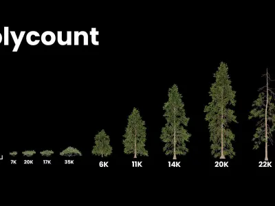 Forest Biome for Scatter 5 Blender Low-poly 3D model