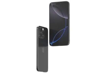 Apple iPhone 16 pro black 3D model