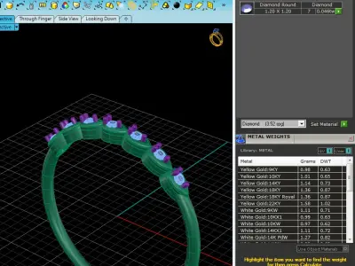 Light Minimalist Diamond Ring 3D print model