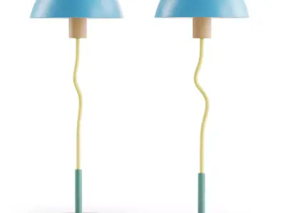 Vintage Table Lamp Sottsass Mendini  Low-poly 3D model